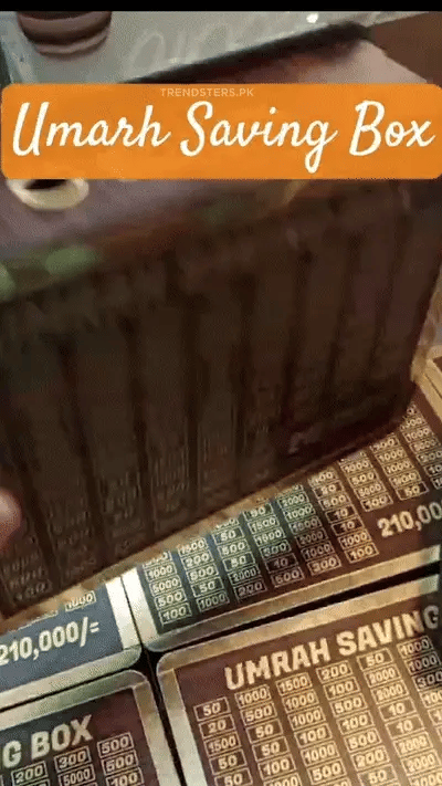 Umrah Saving Wooden Box