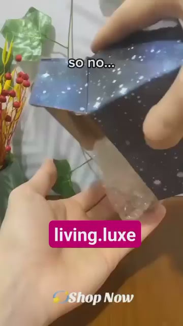 3d Galaxy Solar System Crystal Ball Night Light With Wooden Base For Boys And Girls (random Designs